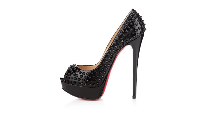 christian louboutin lady peep black