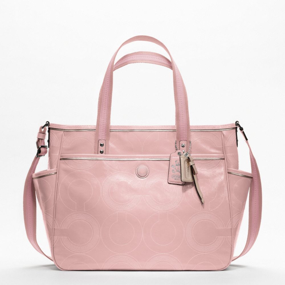 Lyst - Coach Baby Bag Stitched Patent Tote in Natural