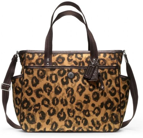 Coach Baby Bag Ocelot Print Tote in Animal (sv/brown multi) | Lyst