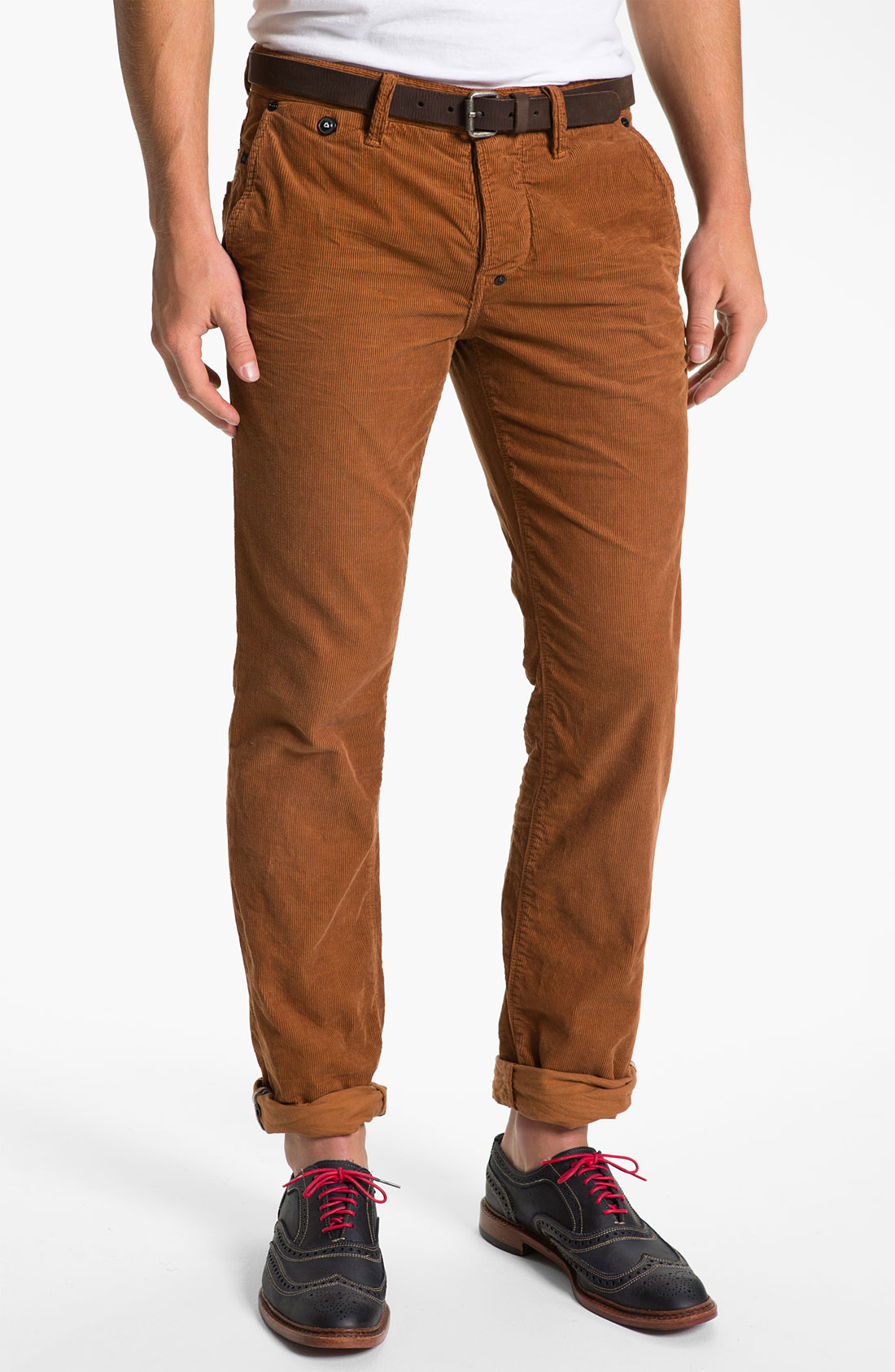 J.c. Rags Straight Leg Corduroy Pants in Brown for Men (rust) | Lyst