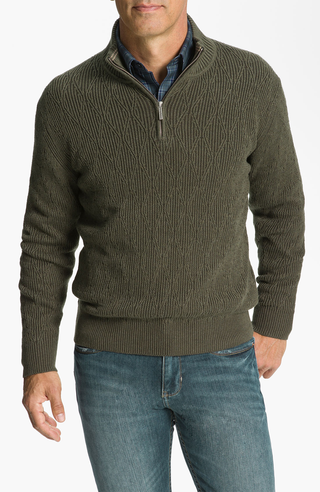 Tommy Bahama Coastal Fairway Half Zip Sweater in Brown for Men (noble ...