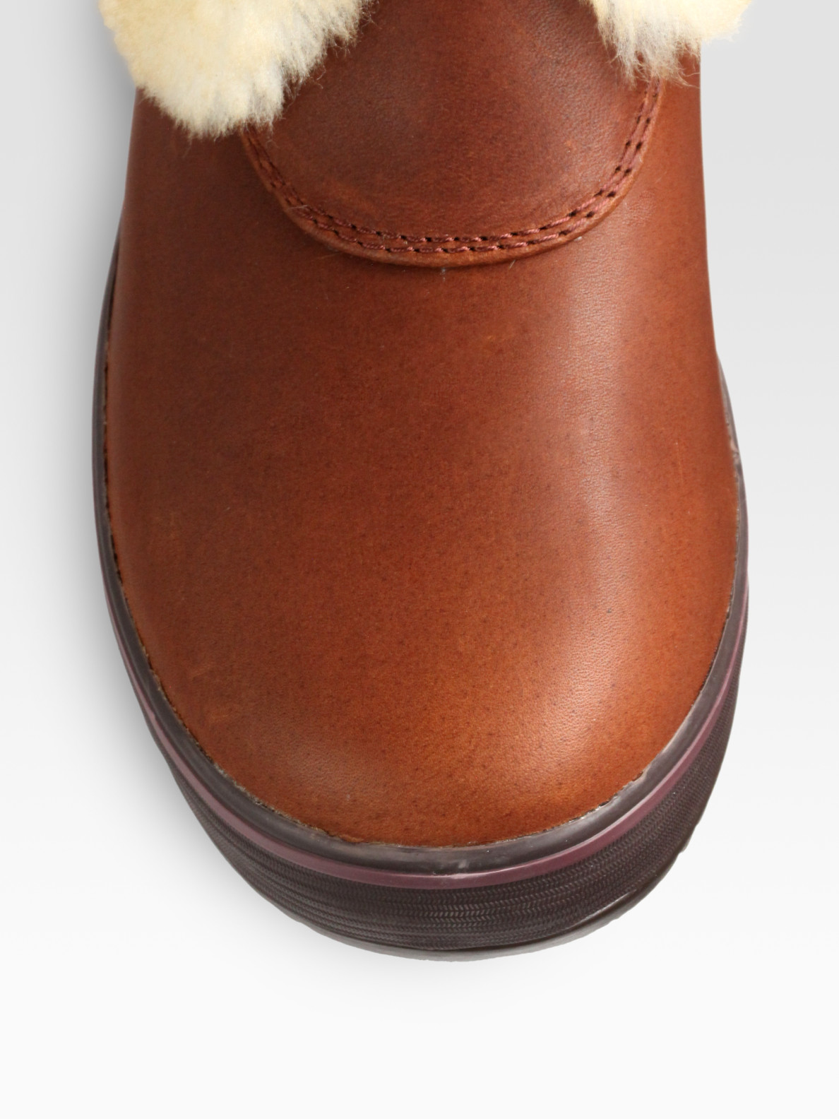 Lyst Ugg Lilyan Shearling Leather Boots in Brown