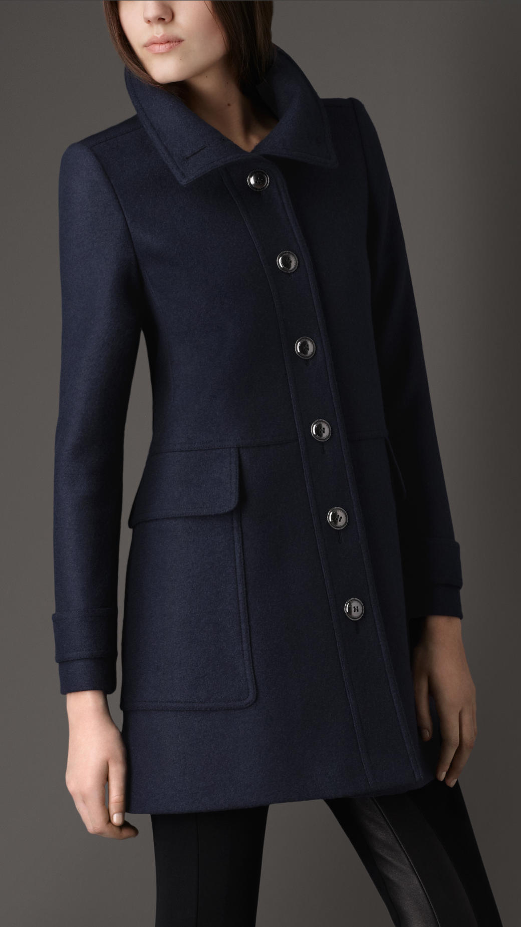 Lyst - Burberry Tailored Wool Coat in Blue