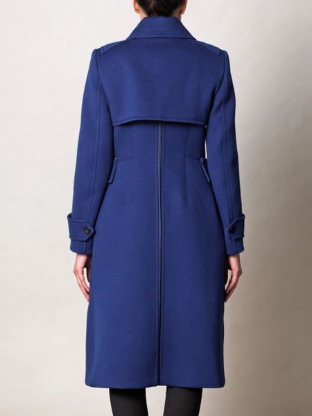 Sportmax Cleo Structured Trench Coat in Blue (cobalt) | Lyst