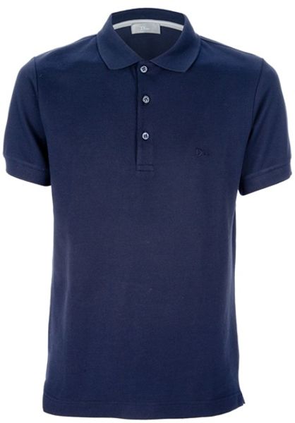 Dior Logo Polo Shirt in Blue for Men (navy) | Lyst