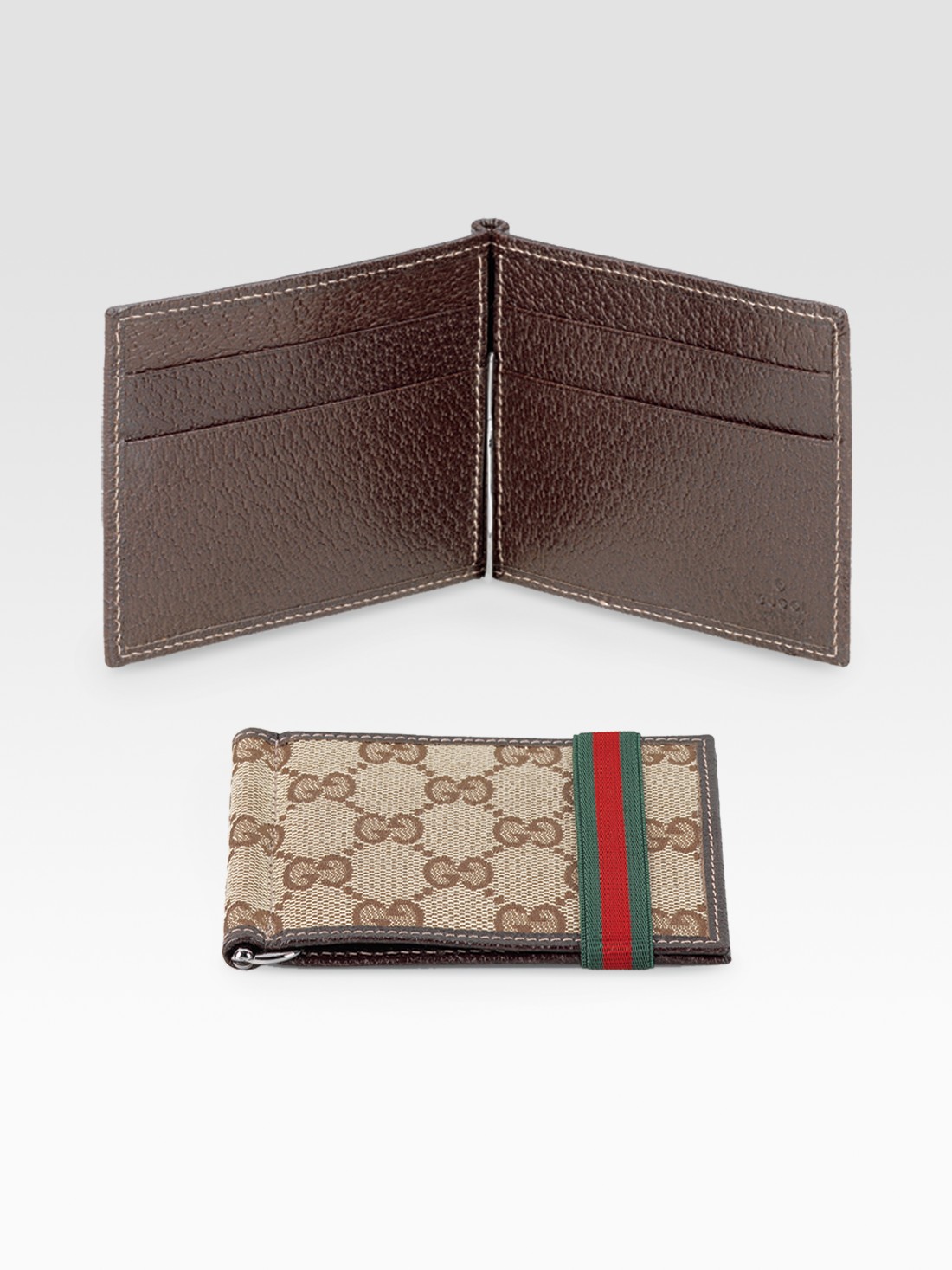 Lyst - Gucci Money Clip Wallet in Natural for Men