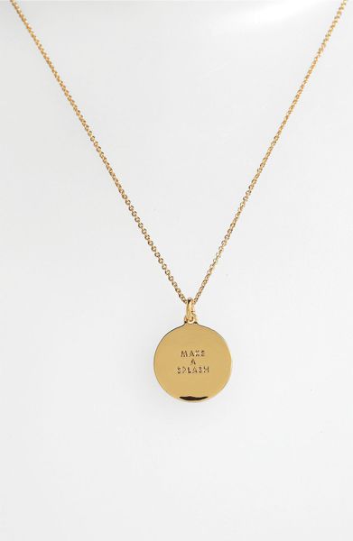 Kate Spade Idiom Reversible Pendant Necklace in Gold (make a splash ...