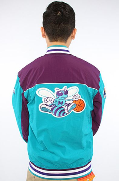 Mitchell & Ness The Charlotte Hornets Nba Authentic Warm Up Jacket in ...