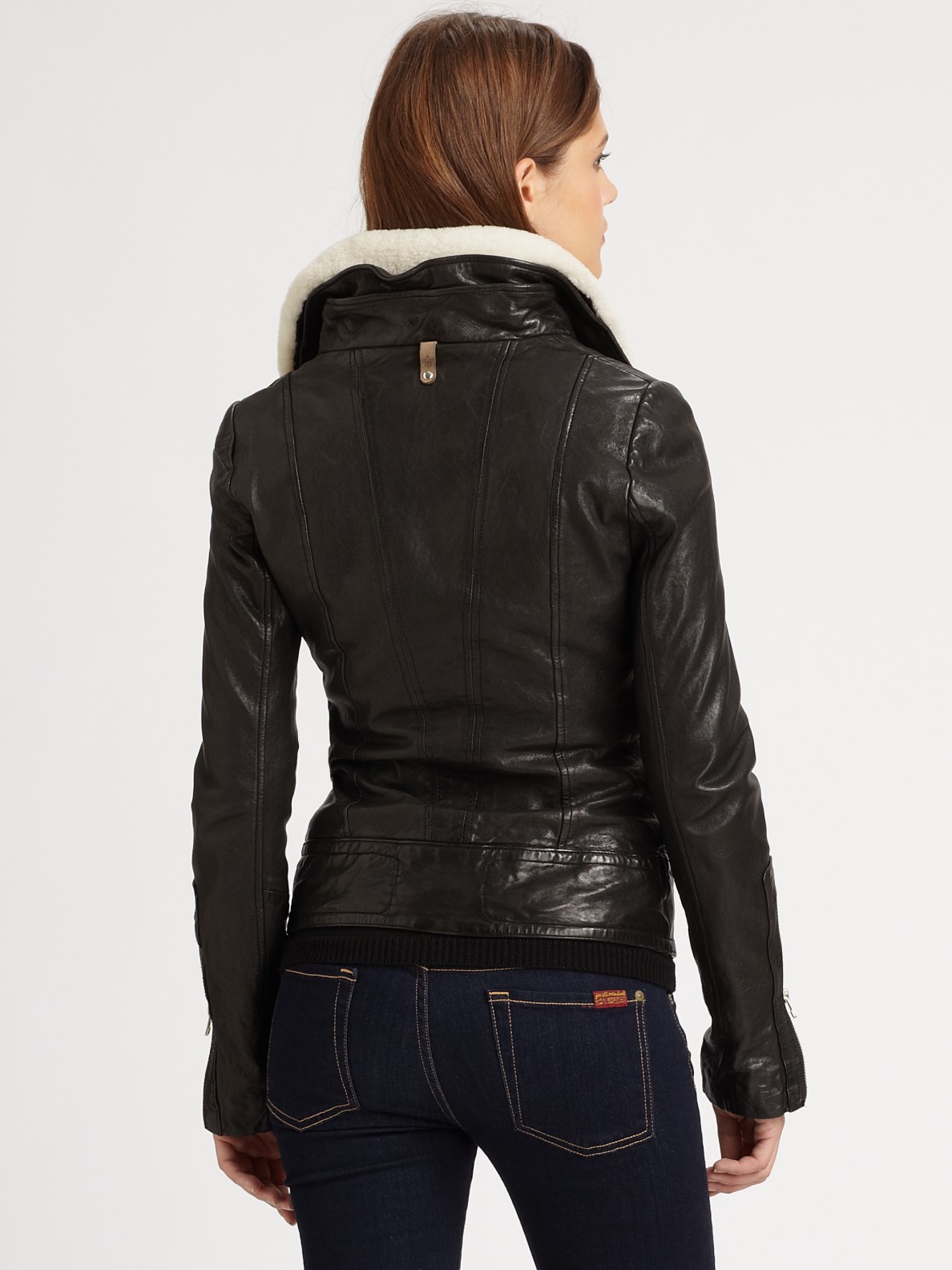 Lyst - Mackage Veruca Leather Bomber Jacket in Black
