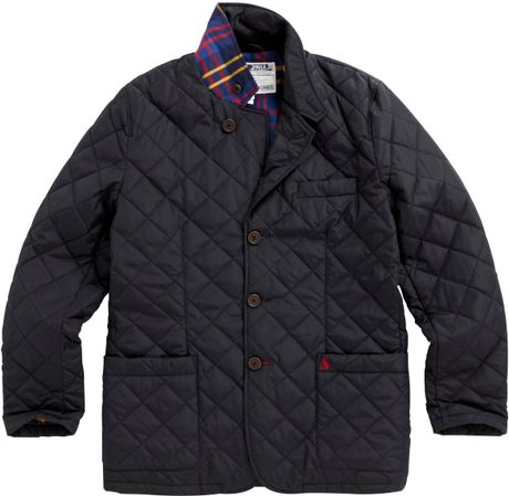 Joules Hillwood Quilted Jacket in Black for Men | Lyst