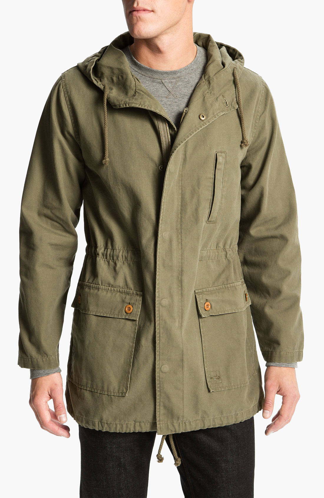 Penny Stock The Penny Parka Hooded Jacket in Green for Men (liverpool ...