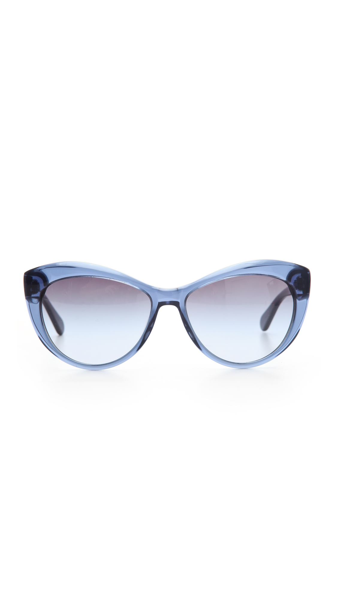 Lyst Tory Burch Oversized Cat Eye Sunglasses In Blue