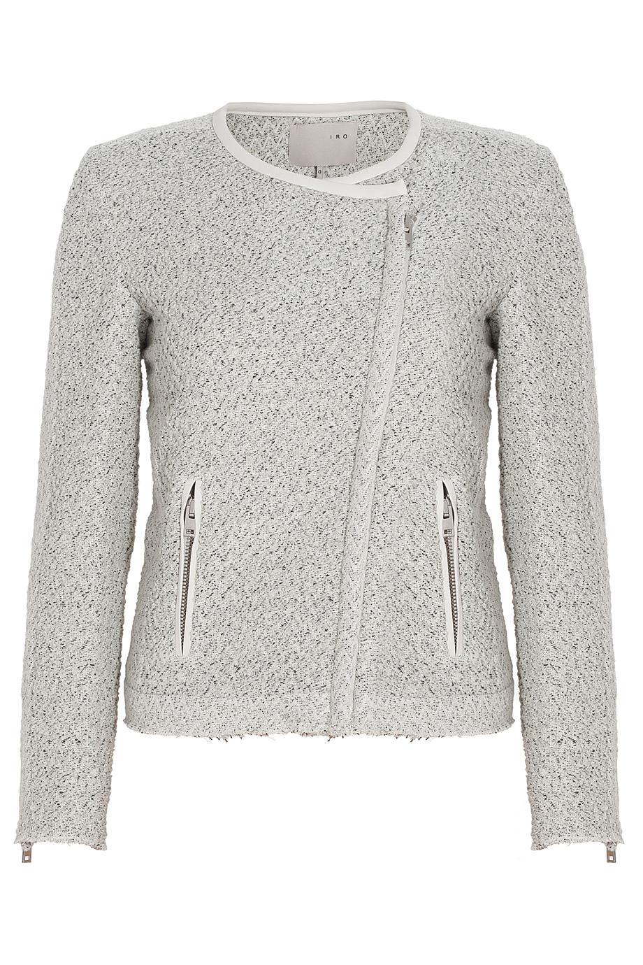 Lyst Iro Tweed Boucle Zip Jacket in Natural