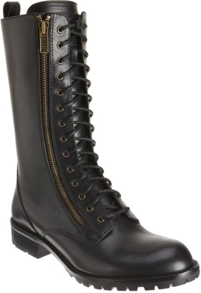Marc By Marc Jacobs Tall Combat Boot in Black | Lyst
