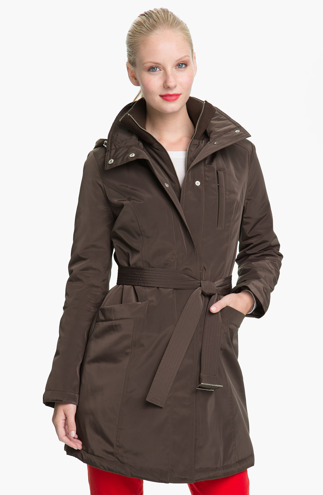 Michael Michael Kors Softshell Trench Coat in Brown (chocolate) | Lyst