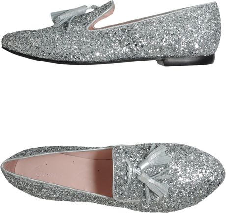 Emma Lou Moccasins in Gray (silver) | Lyst