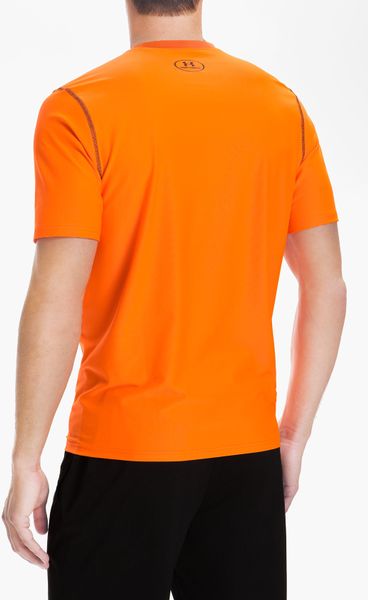 Under Armour Ua Tech Heatgear Fitted Tshirt in Orange for Men (blaze ...