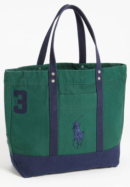 Polo Ralph Lauren Tote Bag in Green for Men (forest/ navy) | Lyst