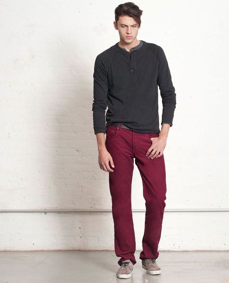 Rag & Bone Rb15x Deep Red Corduroy in Red for Men | Lyst