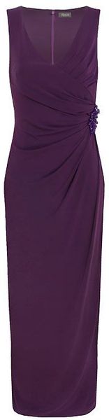 Alexon Purple Jersey Embellished Maxi Dress in Purple | Lyst