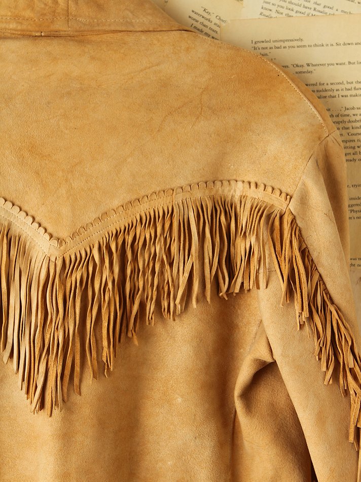 Lyst - Free People Vintage Suede Fringe Jacket in Brown