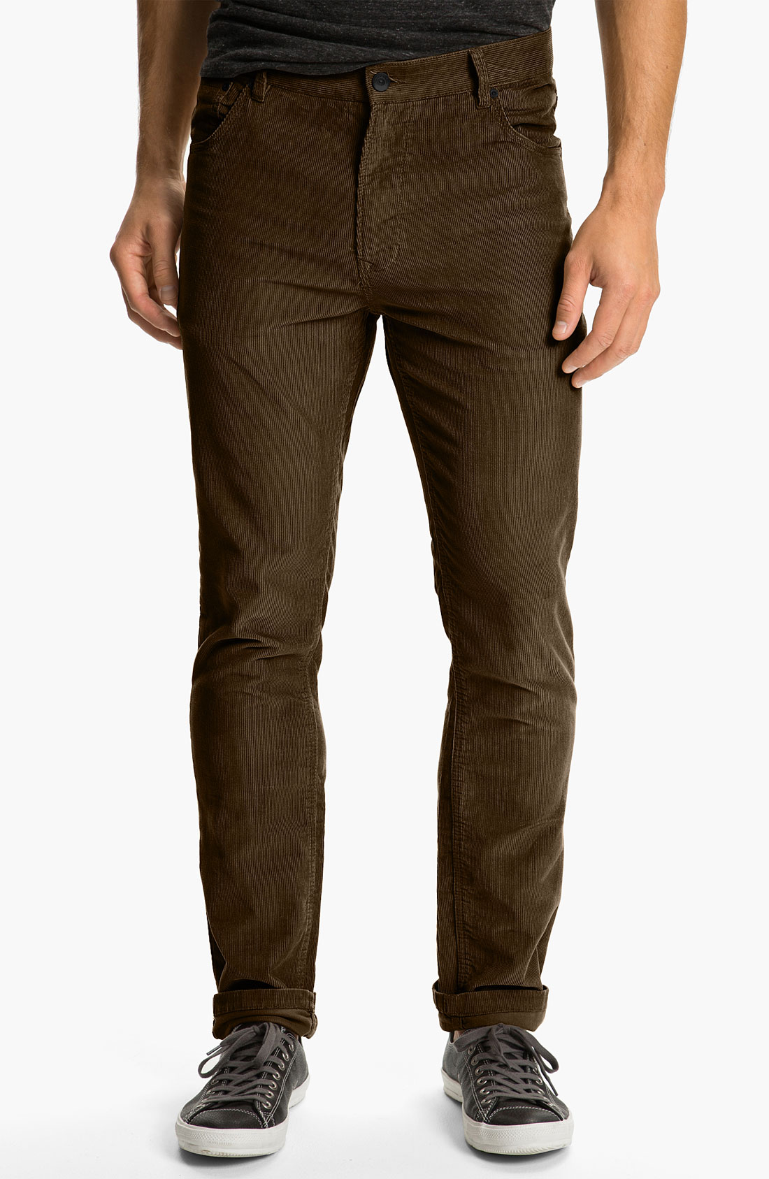 Wesc Eddy Slim Fit Corduroy Pants in Brown for Men (dark chocolate) | Lyst