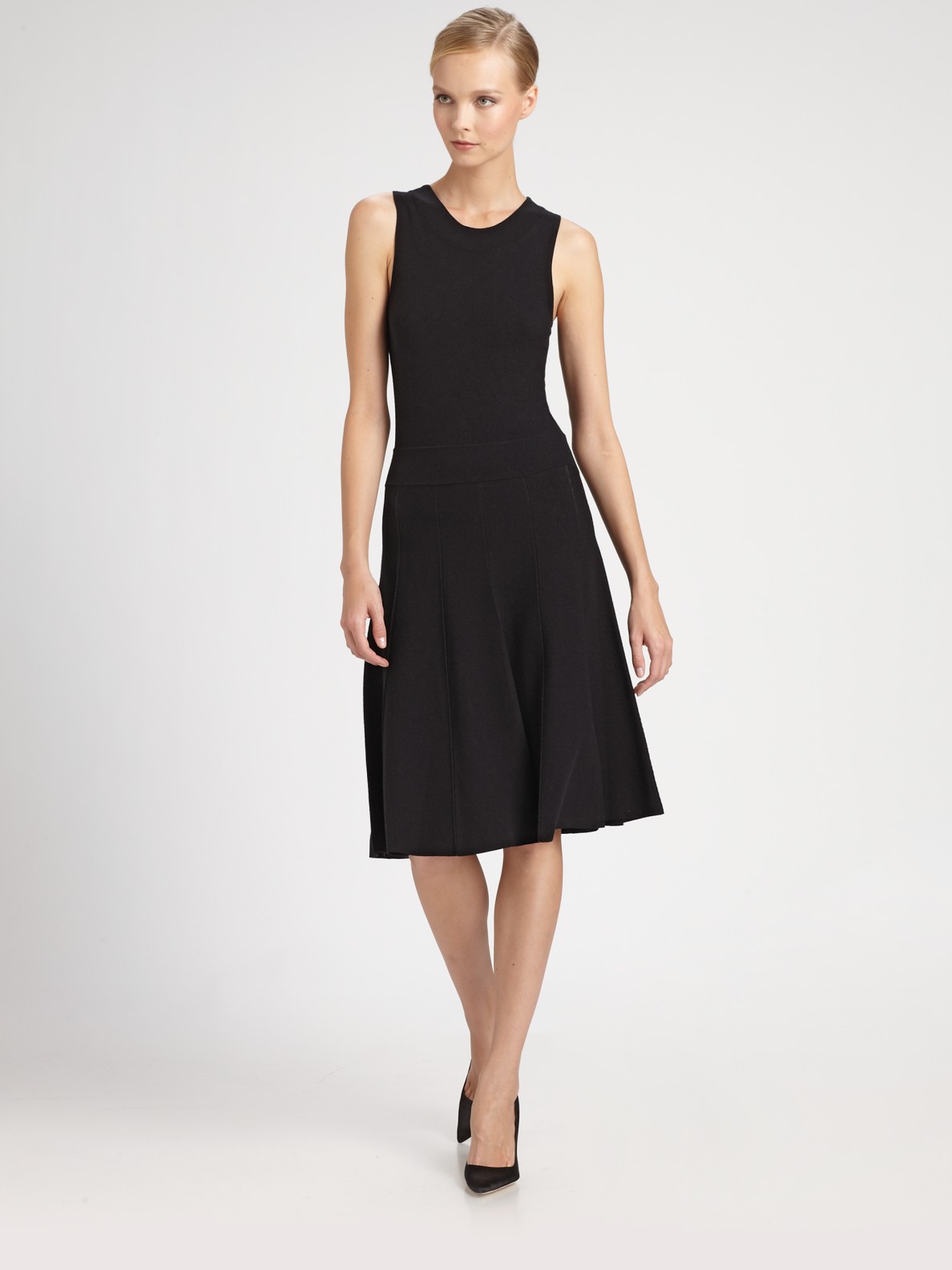 Donna Karan New York Paneled Dress in Black | Lyst