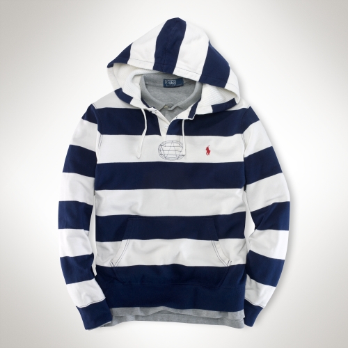 ralph lauren striped fleece sweatshirt