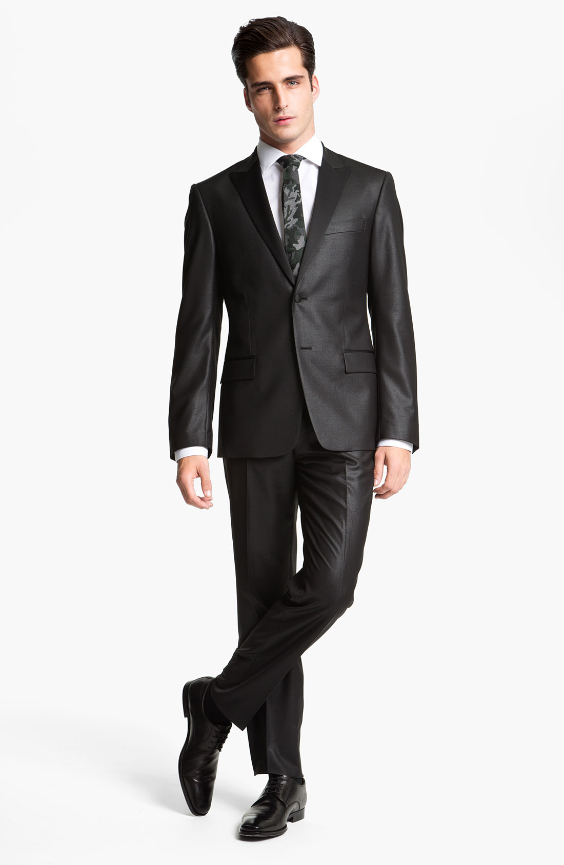 Hunter: Versace Trim Fit Tuxedo in Black | Clothes design, Mens fashion ...