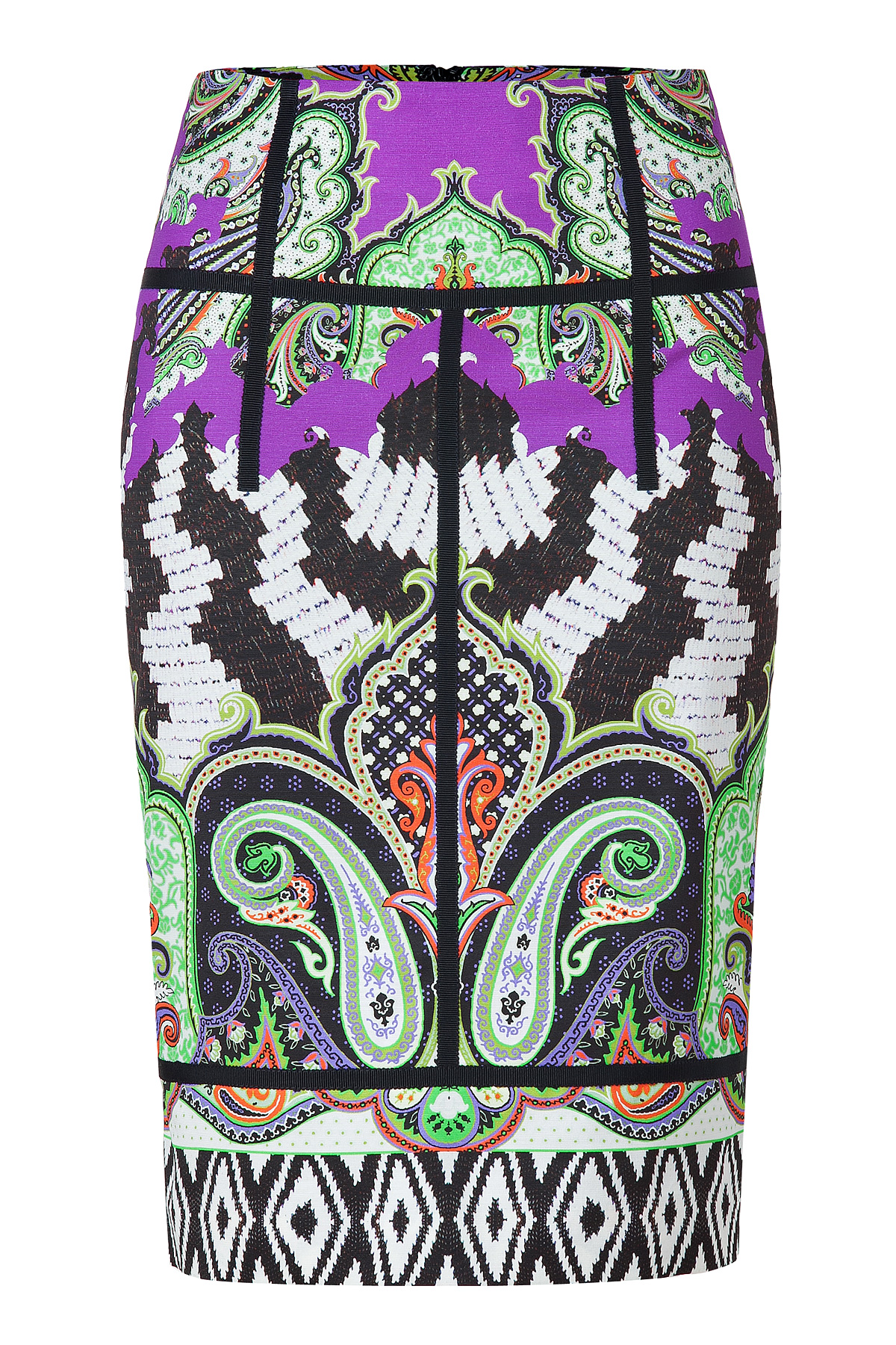 Etro Paisley Print Pencil Skirt in Multicolor (kiwi) | Lyst