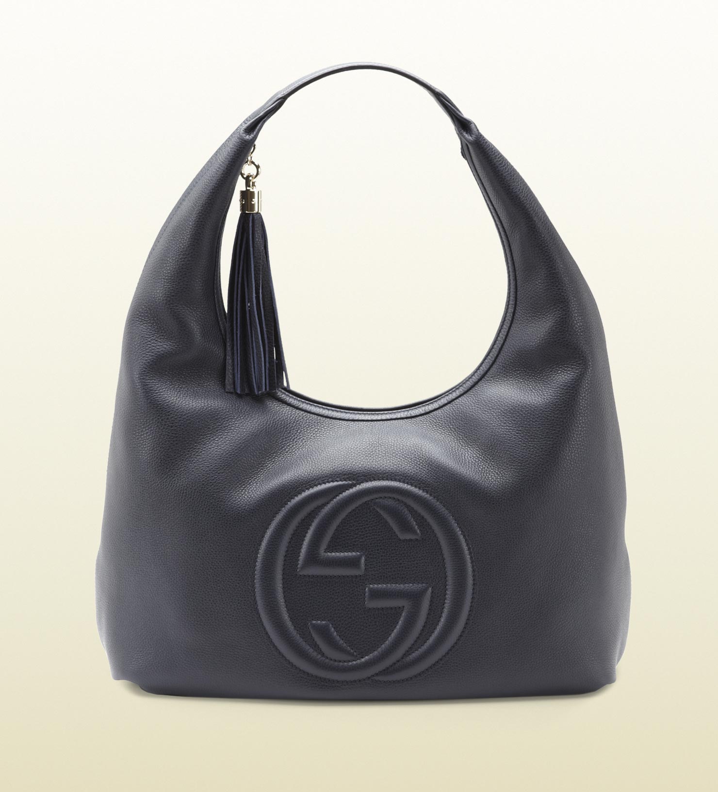 Lyst - Gucci Soho Blue Leather Hobo in Blue