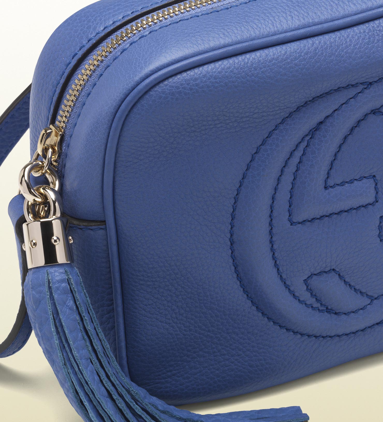 Gucci Soho Periwinkle Leather Disco Bag in Blue - Lyst