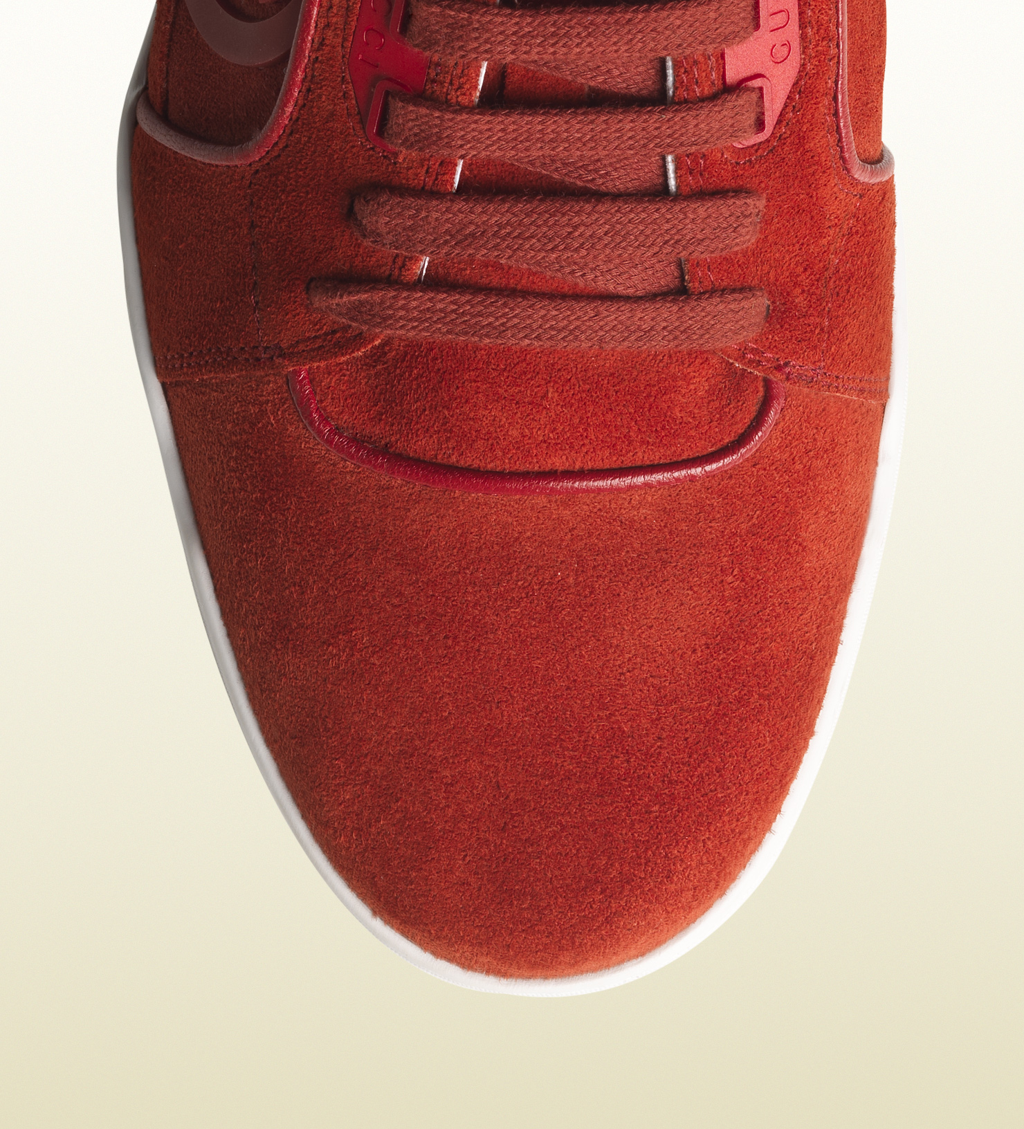 Lyst - Gucci Light Red Suede Laceup Sneaker in Red for Men