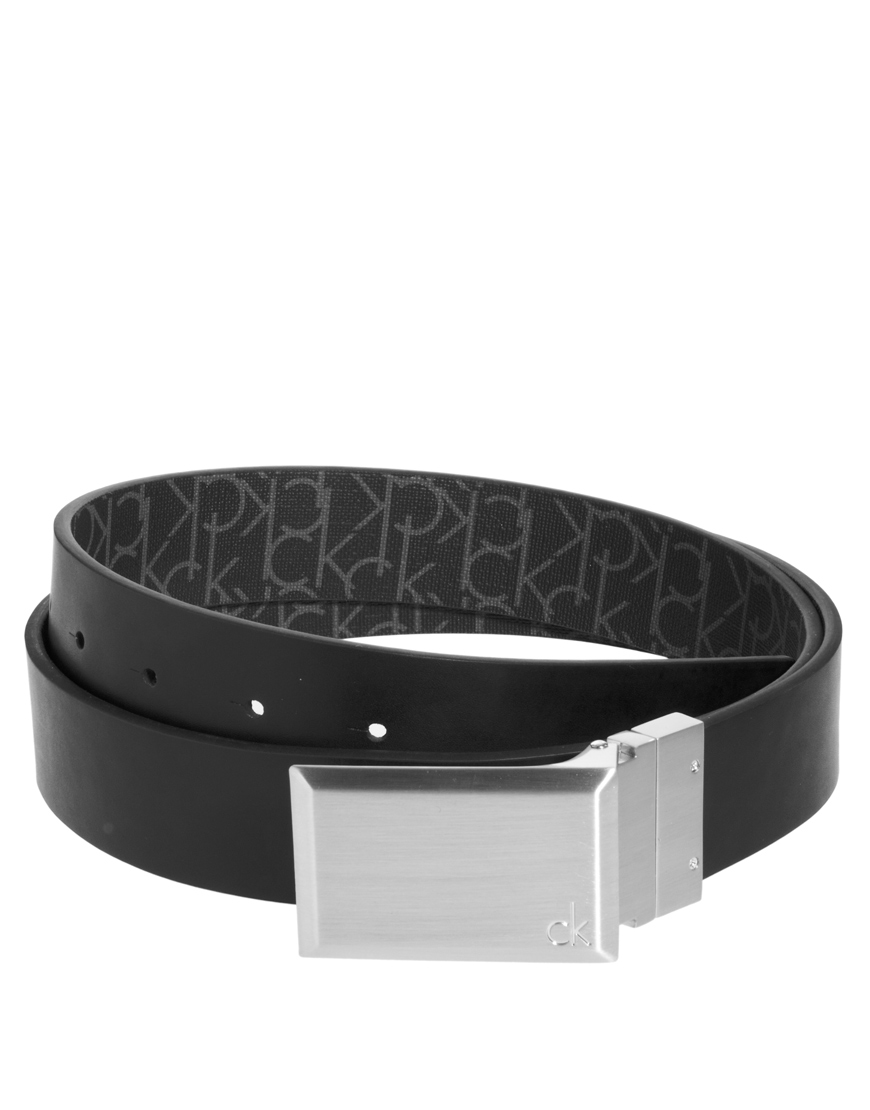 Calvin Klein Leather Reversible Belt in Black for Men | Lyst