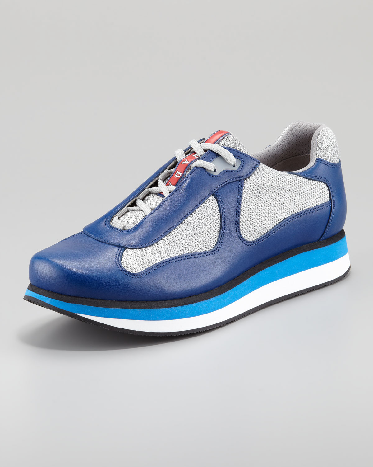 Lyst - Prada Tricolor Micro Sole Sneaker Blue in Blue for Men