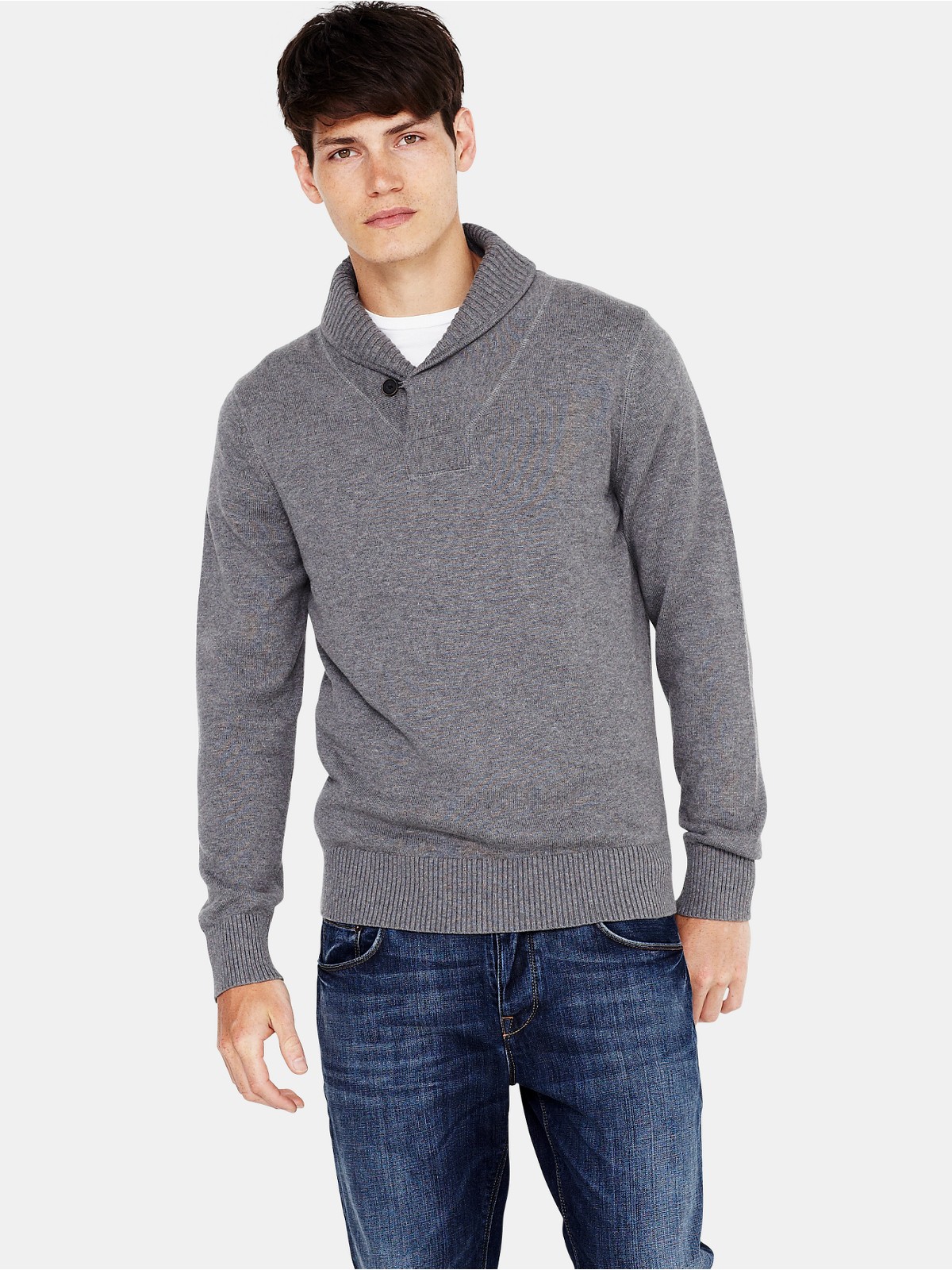 Tommy Hilfiger Tommy Hilfiger Mens Shawl Neck Sweater in Gray for Men ...