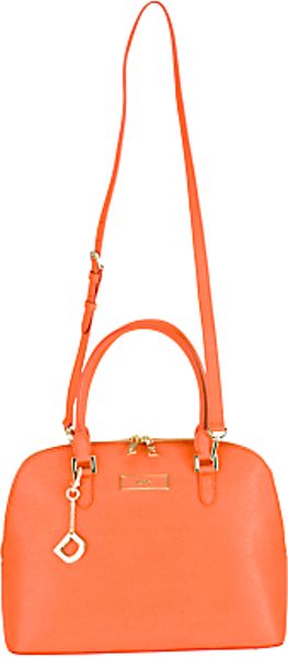 Dkny Dkny Saffiano Round Satchel Handbag Orange in Orange | Lyst