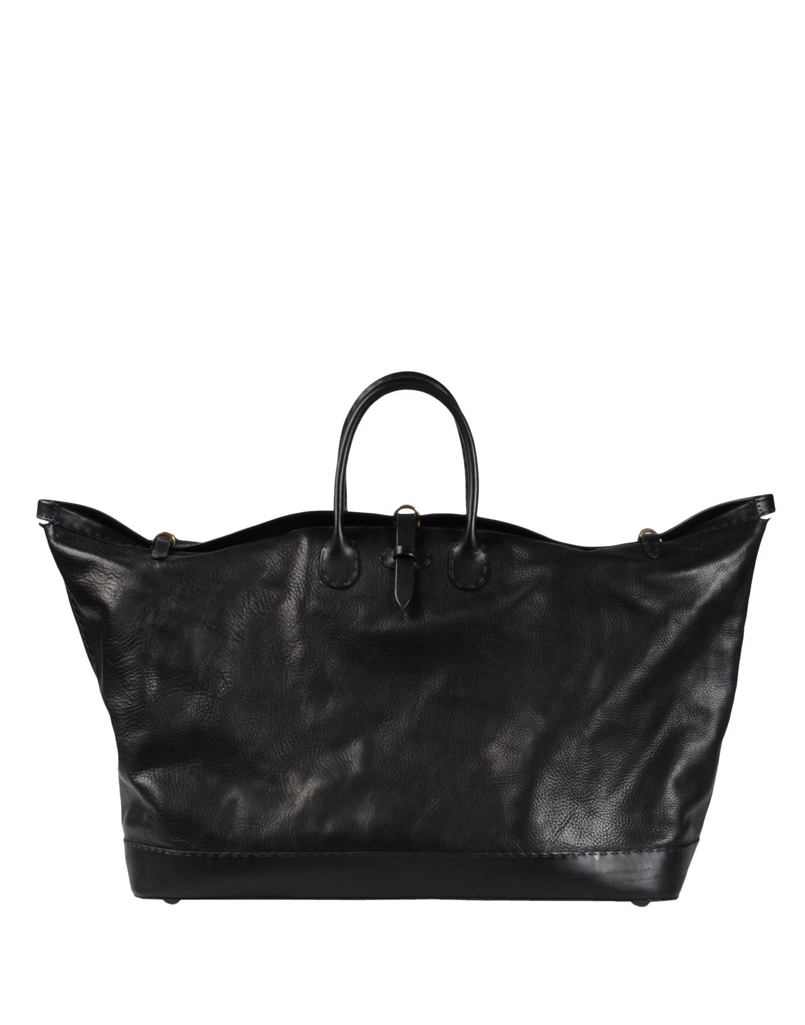 Henry Cuir Travel Duffel Bag in Black for Men | Lyst