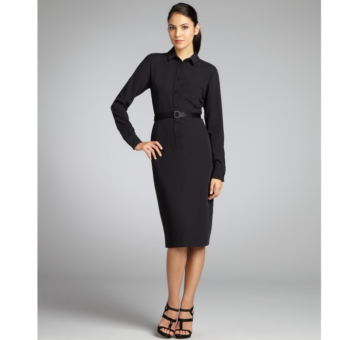 Lyst Bottega Veneta Black Stretch Jersey  Woven Belted 