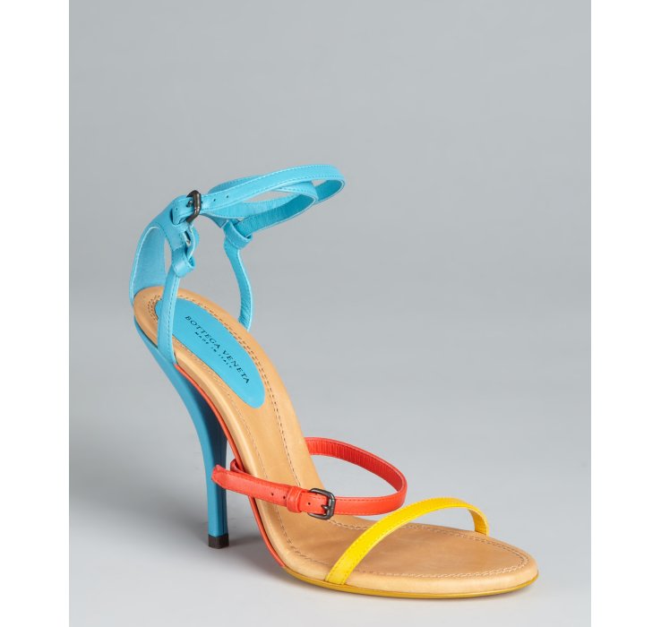 blue bottega sandals