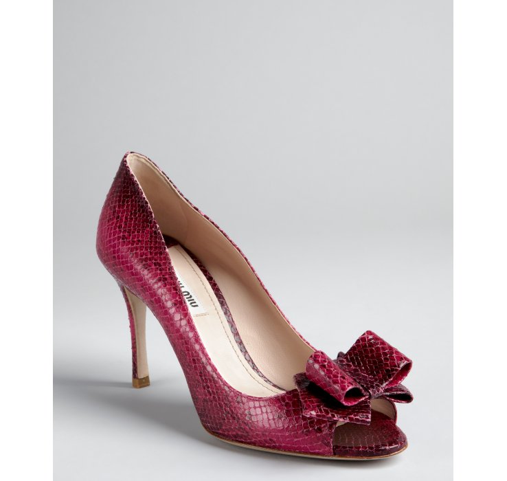 miu miu bow heels