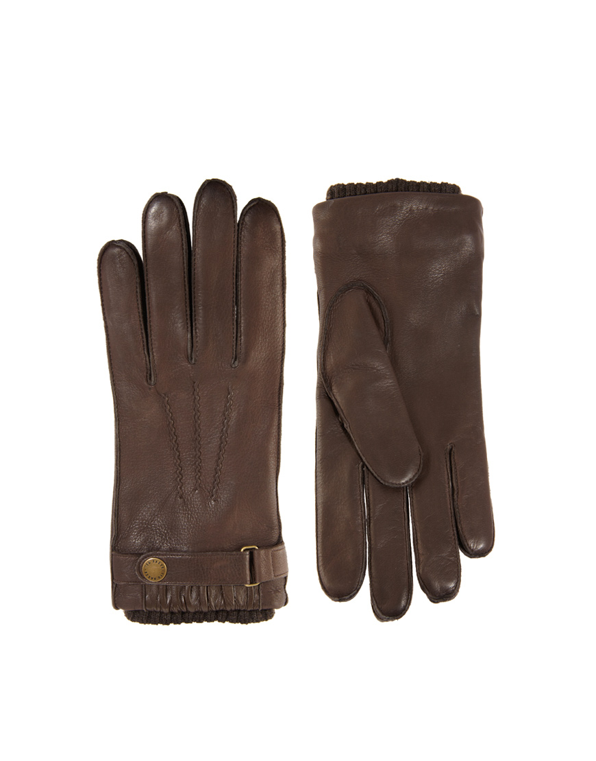 Ted Baker Leather Gloves in Brown for Men | Lyst