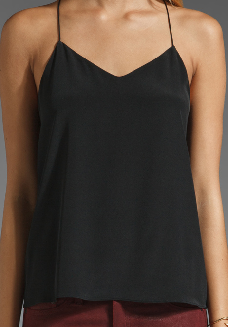 Tibi Mila Silk Cami in Black | Lyst