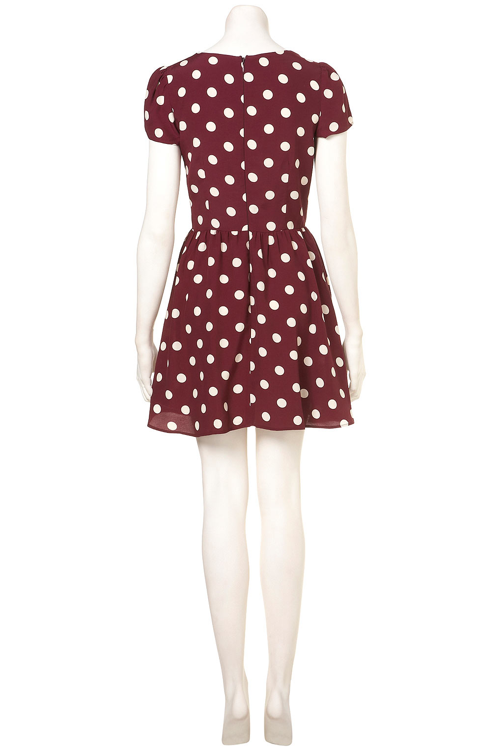 topshop – Petite Polka Dot Skater Dress – cat woods