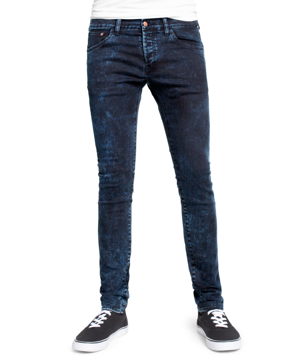 Lyst - H&M Skinny Low Jeans in Blue for Men