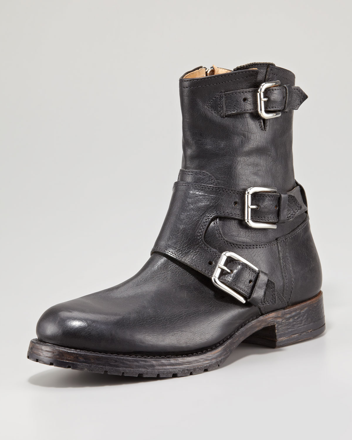 Lyst - True Religion Three Buckle Motorcycle Boot in Black for Men