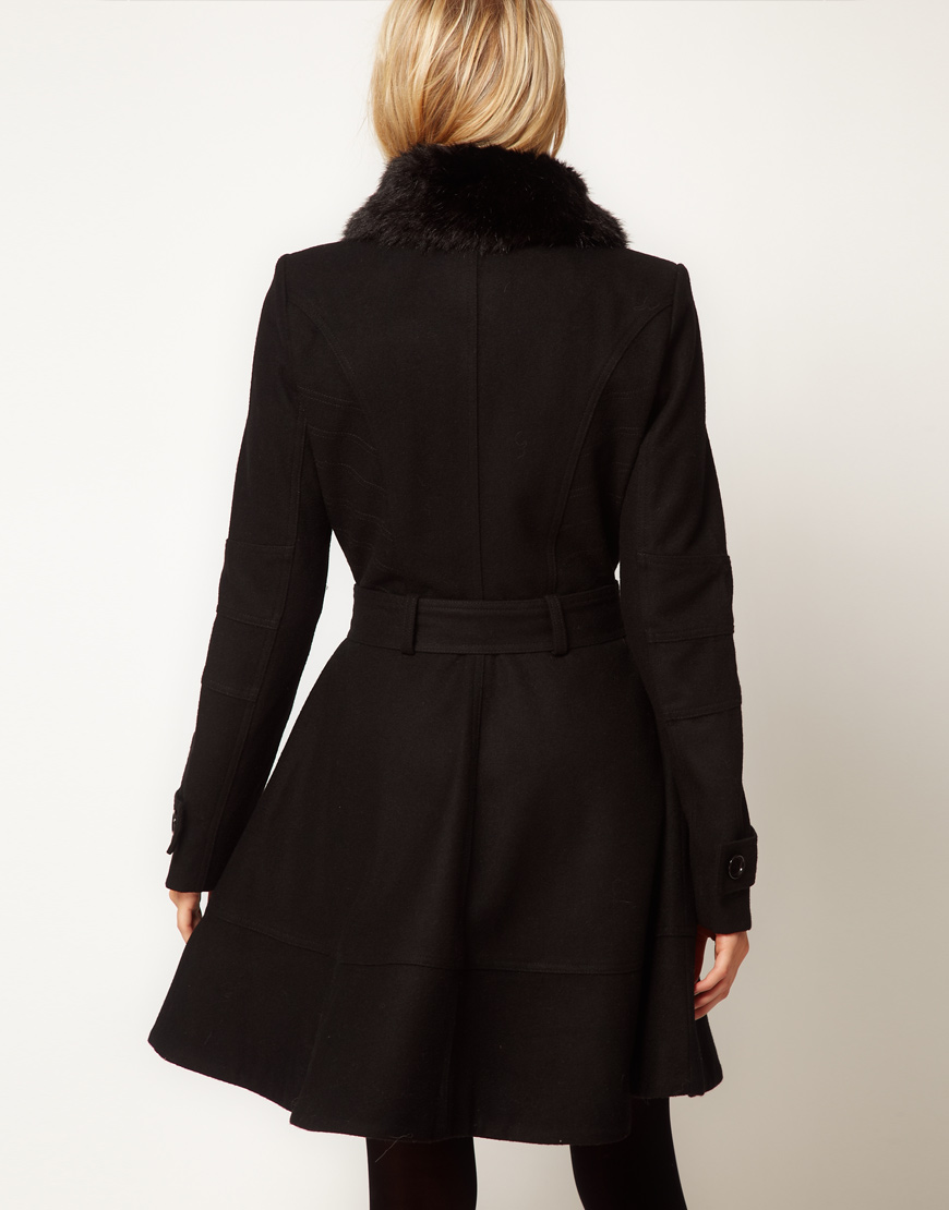 fit and flare coat asos