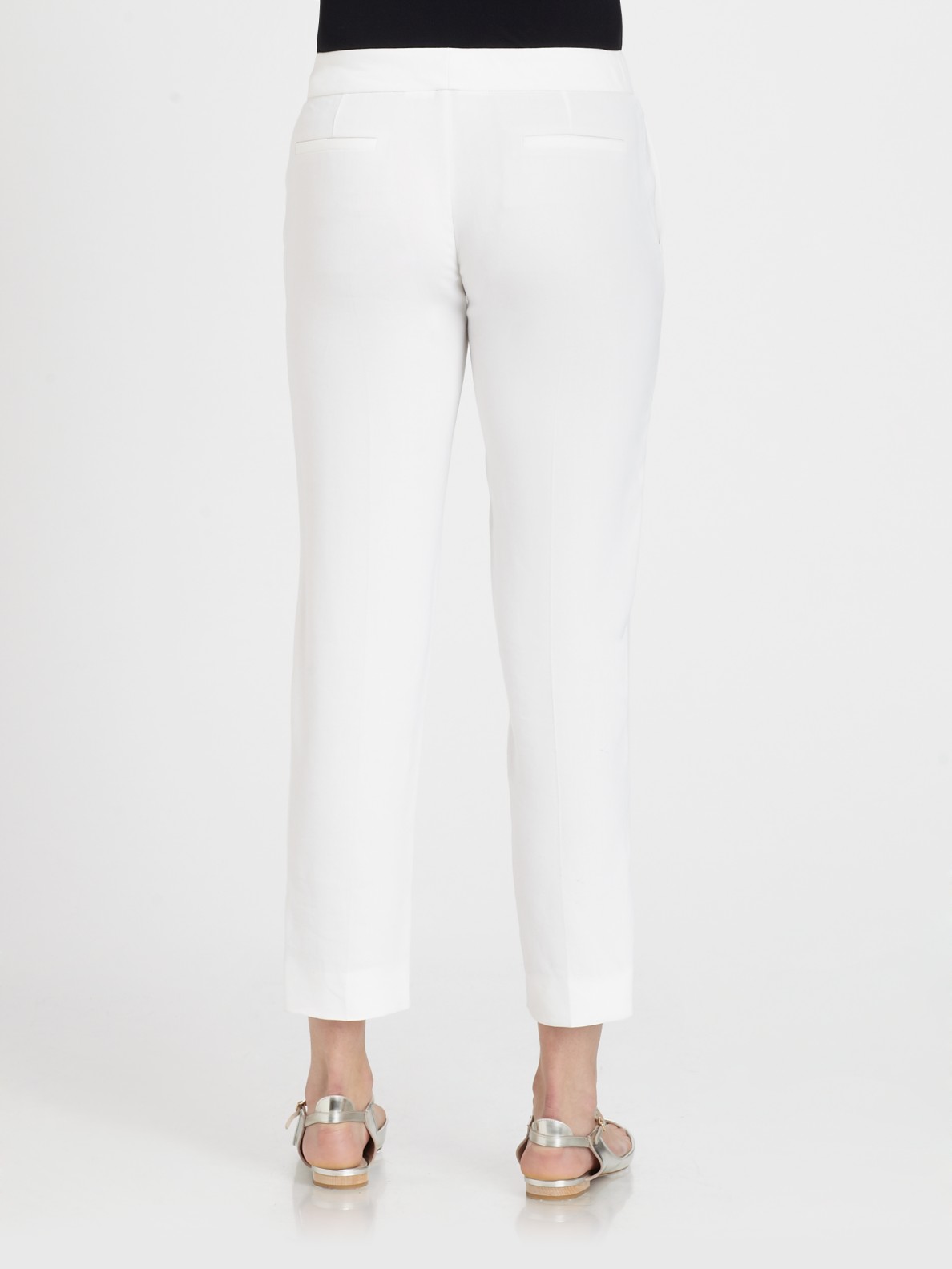 Lyst - Chloé Panama Capri Pants in White