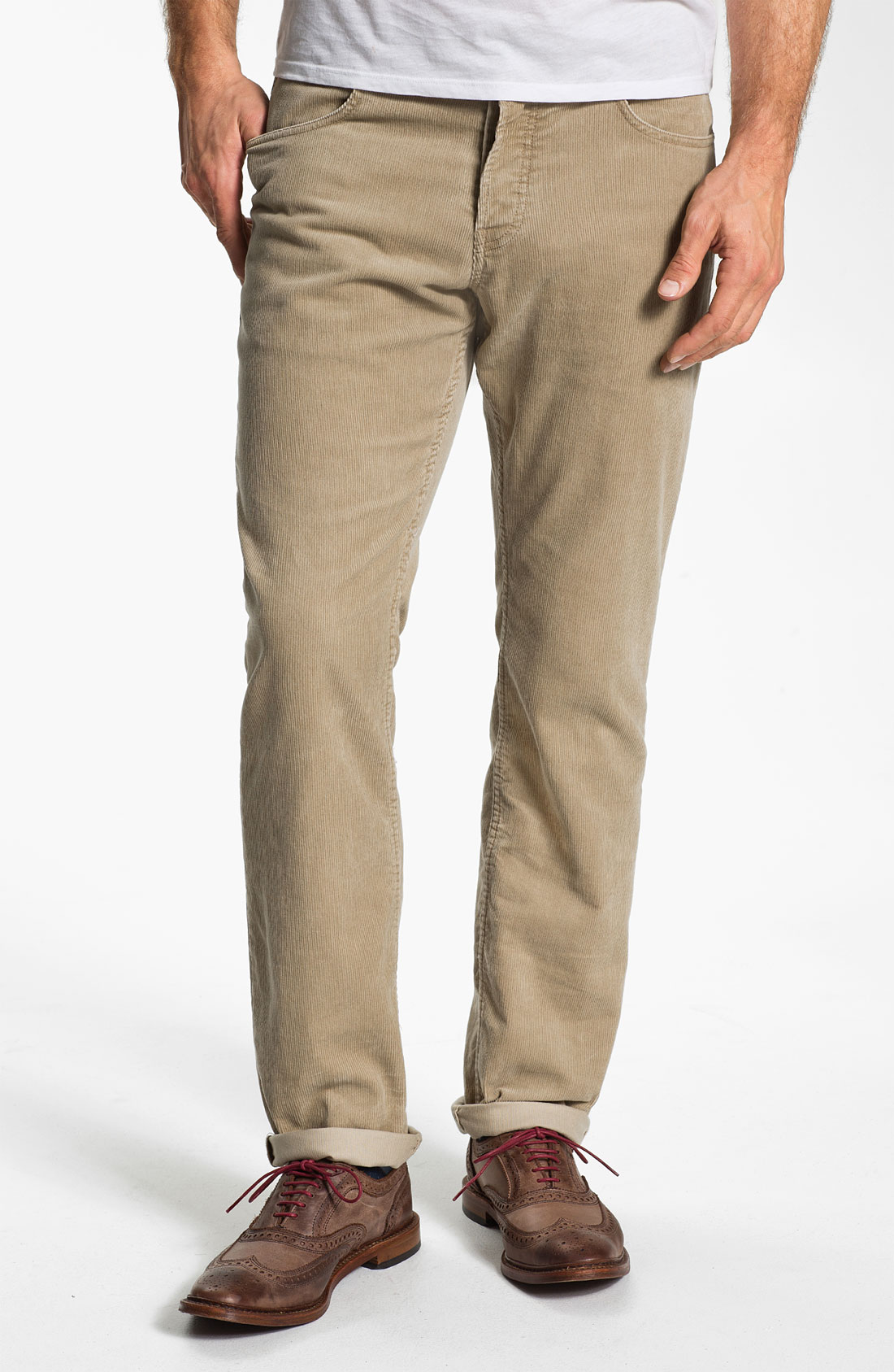 French Connection Corduroy Pants in Beige for Men (gobi) | Lyst