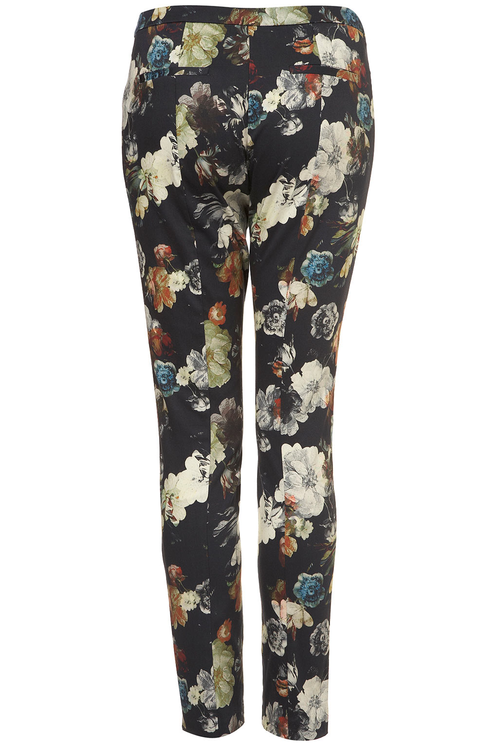 Lyst - Topshop Painted Flower Skinny Trousers